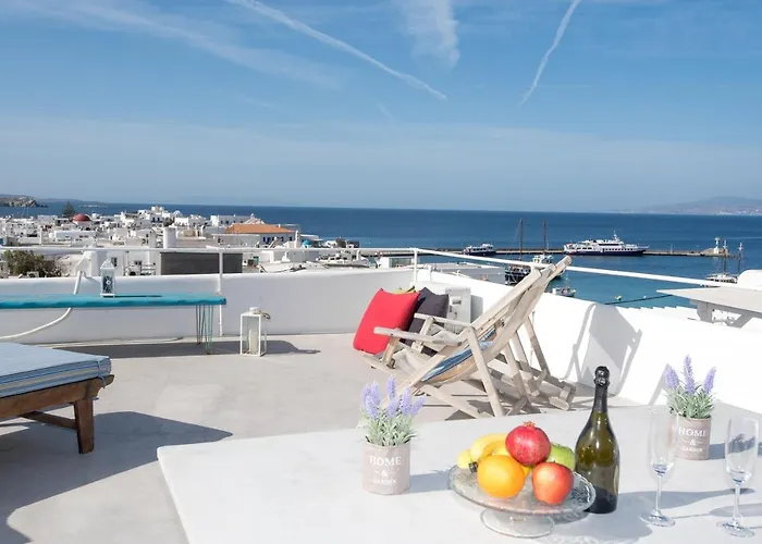 Tatil Evi Mykonos Panorama With Private Terrace & Sea View Mykonos Town