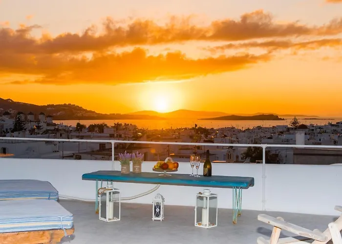 Mykonos Panorama With Private Terrace & Sea View
