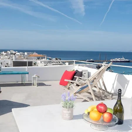 Vakantiehuis Mykonos Panorama With Private Terrace & Sea View Mykonos Town